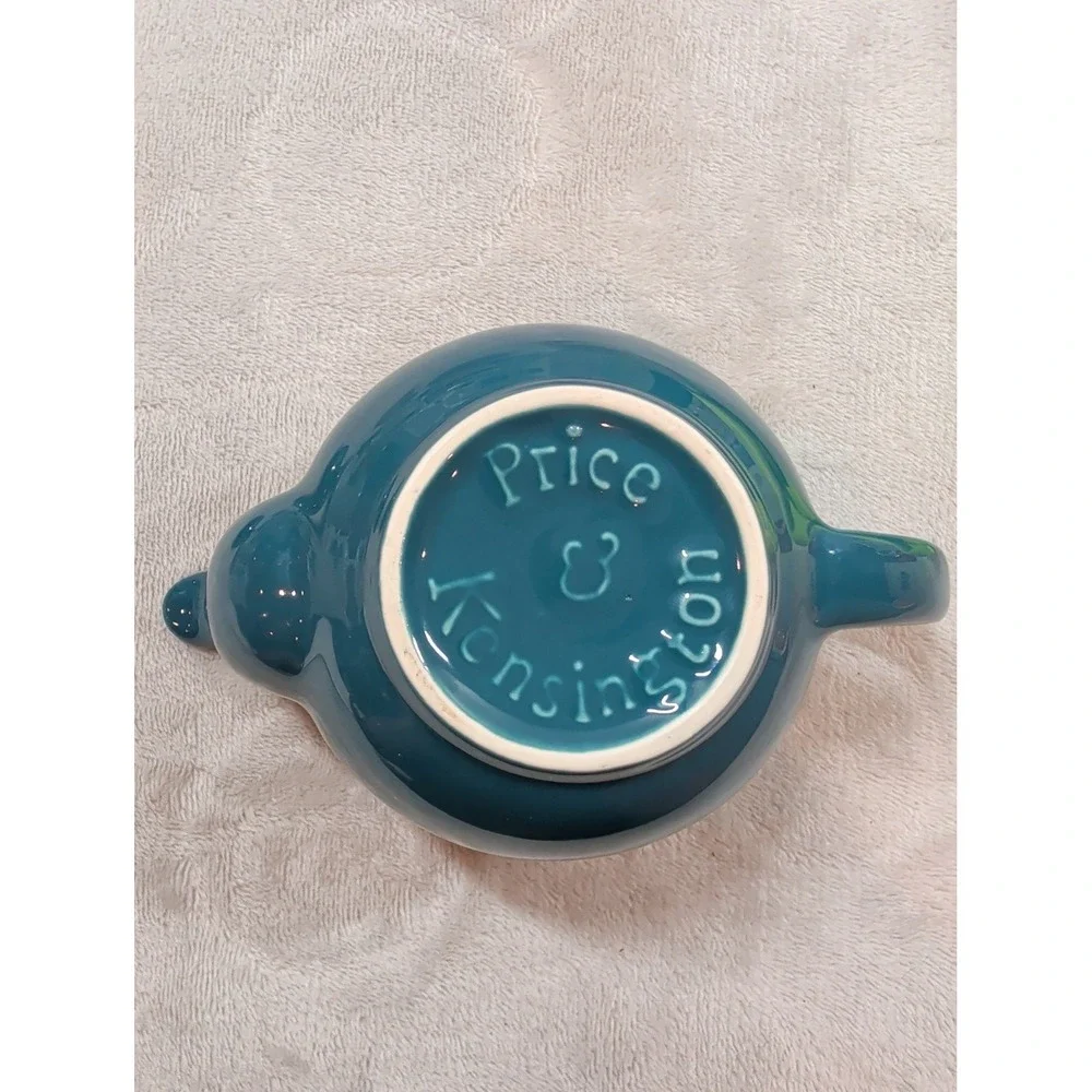 Deep‎ Teal Blue Ceramic Teapot Glossy Glazed Stoneware Tea Pot with Lid